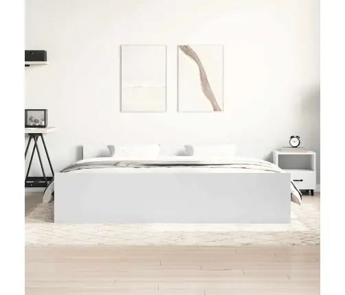 Voodiraam Peatsi Ja Jalutsiga, Valge, 200 X 200 Cm