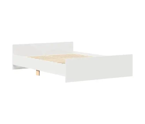 Gultas Rāmis Ar Galvgali Un Kājgali, Balts, 120X200 Cm Vidaxl