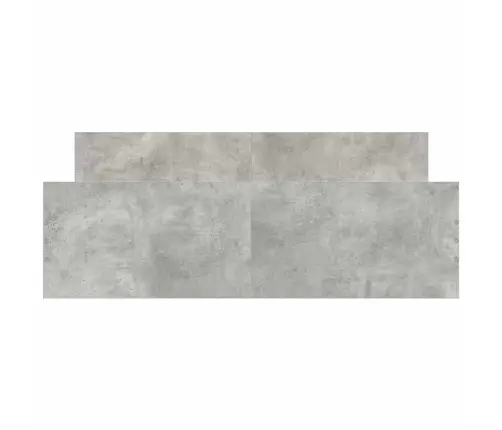 Gultas Rāmis Ar Galvgali Un Kājgali, Betona Pelēks, 120X200 Cm Vidaxl