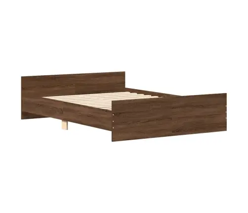 Gultas Rāmis Ar Galvgali Un Kājgali, Brūns, 120X200 Cm Vidaxl