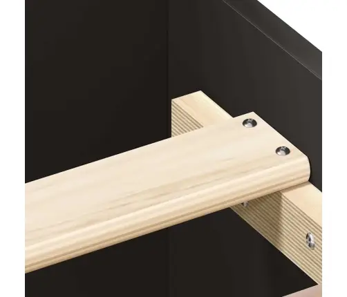 Gultas Rāmis Ar Galvgali Un Kājgali, Melns, 150X200 Cm Vidaxl