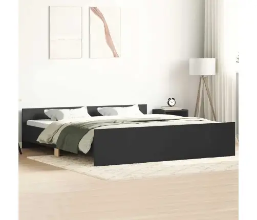 Lovos Rėmas Su Galvūgaliu Ir Kojūgaliu, Juodas, 160X200Cm