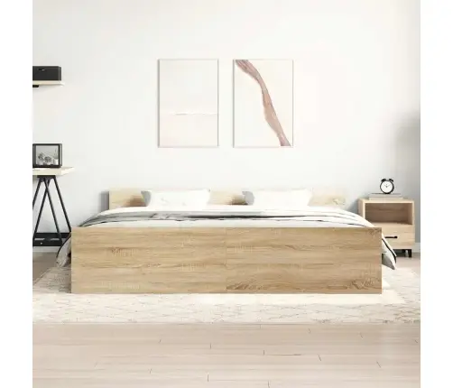 Gultas Rāmis Ar Galvgali Un Kājgali, Koka Krāsa, 160X200 Cm Vidaxl
