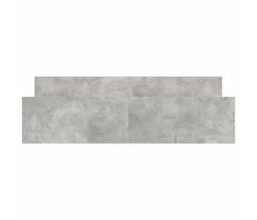 Gultas Rāmis Ar Galvgali Un Kājgali, Betona Pelēks, 160X200 Cm Vidaxl