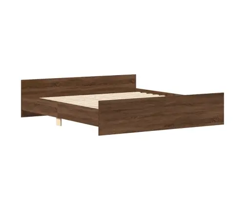 Gultas Rāmis Ar Galvgali Un Kājgali, Melns, 160X200 Cm Vidaxl