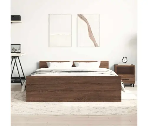 Gultas Rāmis Ar Galvgali Un Kājgali, Brūns, 120X190 Cm Vidaxl