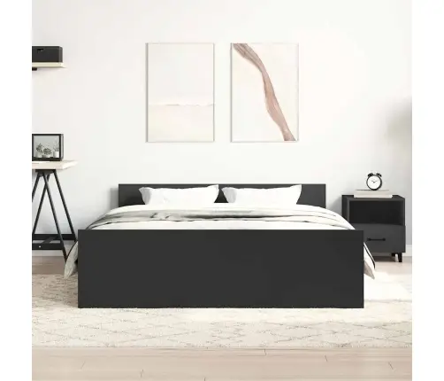 Lovos Rėmas Su Galvūgaliu Ir Kojūgaliu, Juodas, 140X190Cm