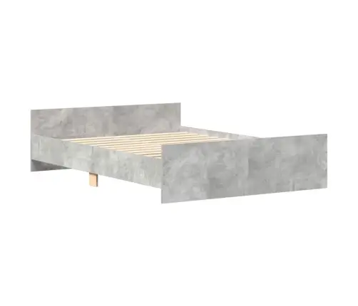 Gultas Rāmis Ar Galvgali Un Kājgali, Pelēks, 140X190 Cm Vidaxl