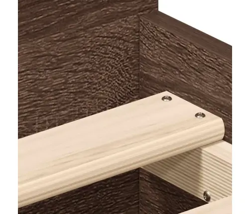 Peatsi Ja Jalutsiga Voodiraam, Pruun Tamm, 100 X 200 Cm