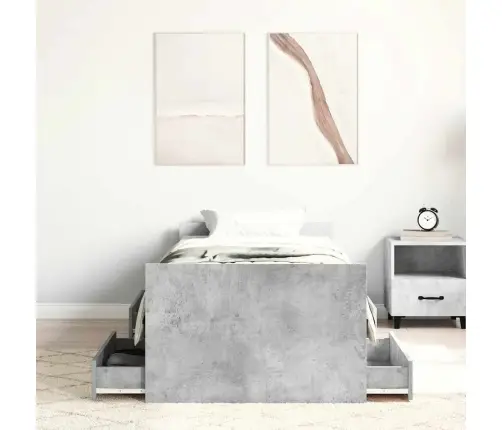 Lovos Rėmas Su Galvūgaliu Ir Kojūgaliu, Betono, 90X200Cm