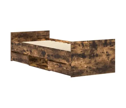 Gultas Rāmis Ar Galvgali Un Kājgali, Koka Krāsa, 90X200 Cm Vidaxl