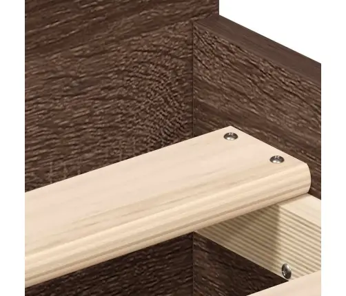 Gultas Rāmis Ar Galvgali Un Kājgali, Brūns, 90X200 Cm Vidaxl