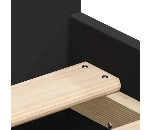 Gultas Rāmis Ar Galvgali Un Kājgali, Melns, 90X190 Cm Vidaxl