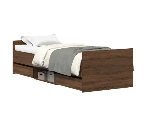 Lovos Rėmas Su Galvūgaliu Ir Kojūgaliu, Rudas, 90X190Cm