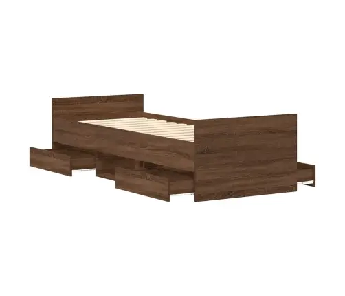 Lovos Rėmas Su Galvūgaliu Ir Kojūgaliu, Rudas, 90X190Cm