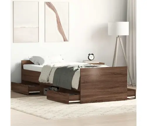 Lovos Rėmas Su Galvūgaliu Ir Kojūgaliu, Rudas, 90X190Cm