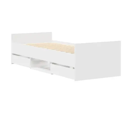 Gultas Rāmis Ar Galvgali Un Kājgali, Balts, 75X190 Cm Vidaxl