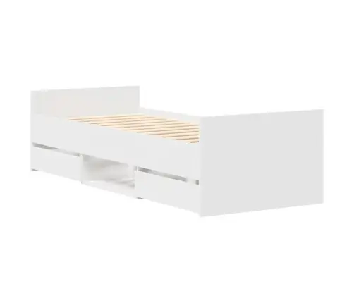 Gultas Rāmis Ar Galvgali Un Kājgali, Balts, 75X190 Cm Vidaxl