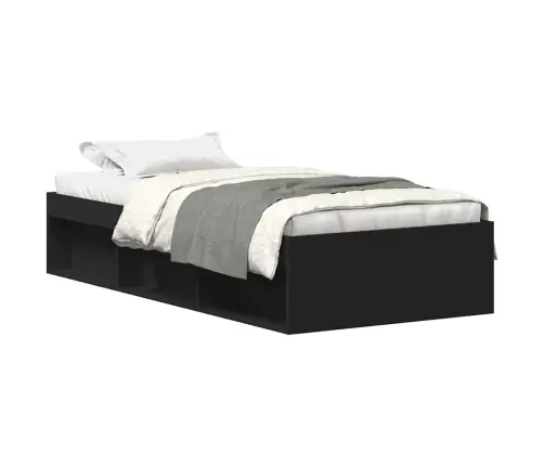 Gultas Rāmis, Melns, 90X200 Cm Vidaxl