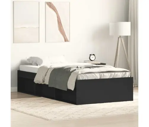 Gultas Rāmis, Melns, 90X200 Cm Vidaxl