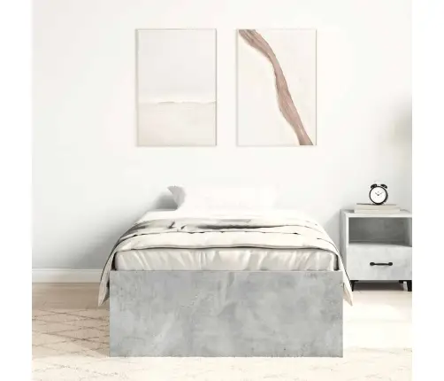 Gultas Rāmis, Betonpelēks, 90X200 Cm Vidaxl