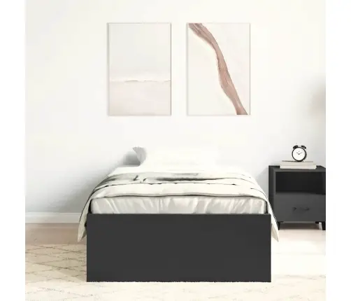 Gultas Rāmis, Melns, 100X200 Cm Vidaxl