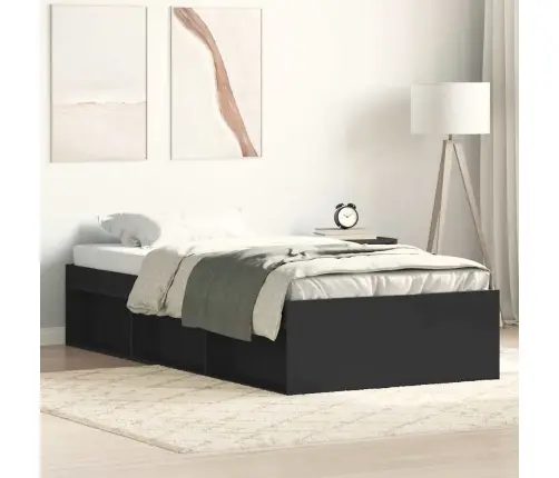 Gultas Rāmis, Melns, 100X200 Cm Vidaxl