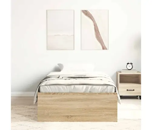 Gultas Rāmis, Ozolkoka Krāsā, 100X200 Cm Vidaxl