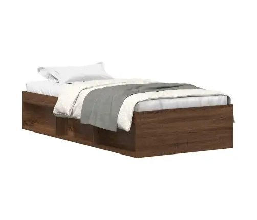 Gultas Rāmis, Ozolkoka Krāsa, 100X200 Cm Vidaxl