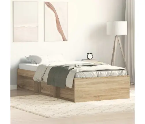 Gultas Rāmis, Ozolkoka Krāsā, 90X190 Cm Vidaxl