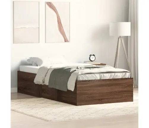 Gultas Rāmis, Ozolkoka Krāsā, 90X190 Cm Vidaxl