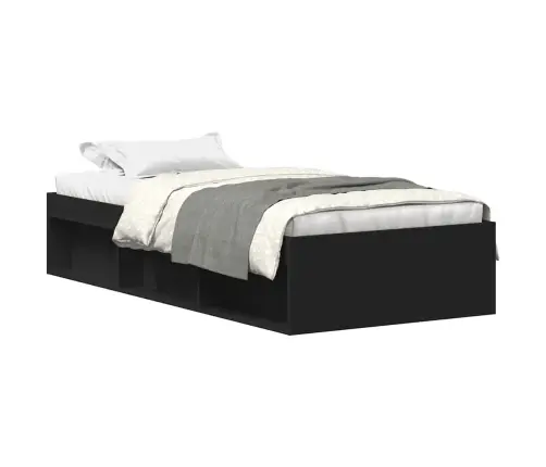 Gultas Rāmis, Melns, 75X190 Cm Vidaxl