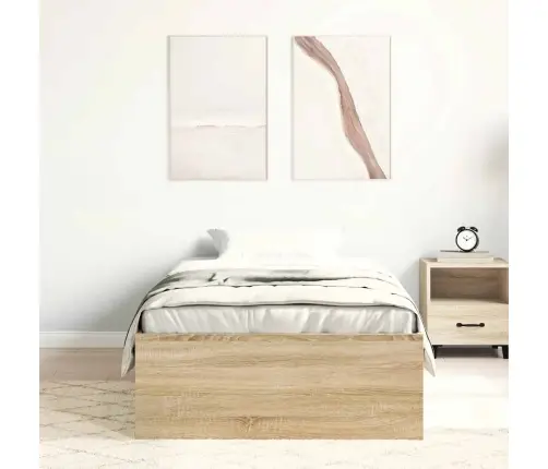 Gultas Rāmis, Ozolkoka Krāsā, 75X190 Cm Vidaxl