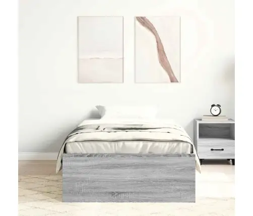 Gultas Rāmis, Pelēka Ozolkoka, 75X190 Cm Vidaxl