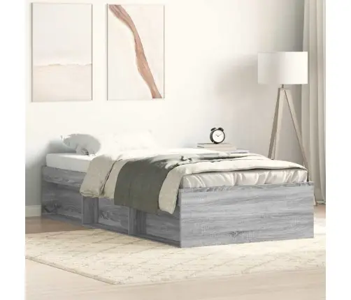 Gultas Rāmis, Pelēka Ozolkoka, 75X190 Cm Vidaxl