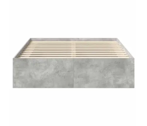 Gultas Rāmis, Betona Pelēks, 120X200 Cm Vidaxl