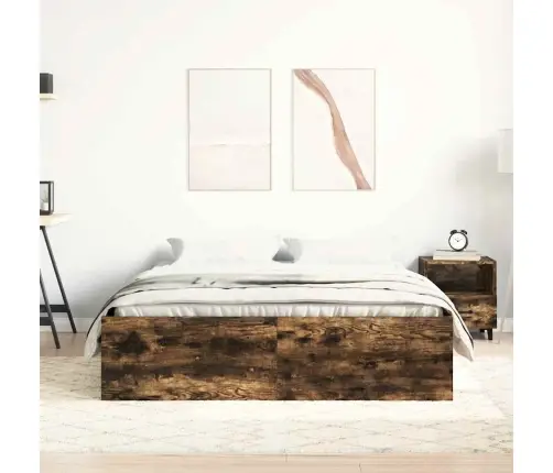 Voodiraam, Suitsutatud Tamm, 120 X 200 Cm