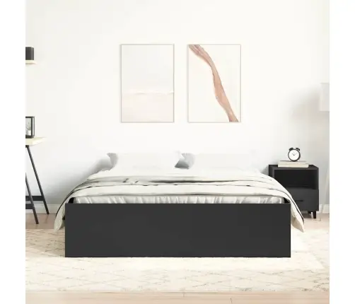 Gultas Rāmis, Melns, 140X200 Cm Vidaxl