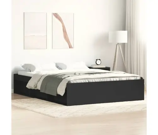 Gultas Rāmis, Melns, 140X200 Cm Vidaxl