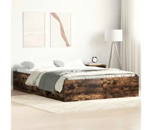 Gultas Rāmis, Ozolkoka Krāsa, 140X200 Cm Vidaxl