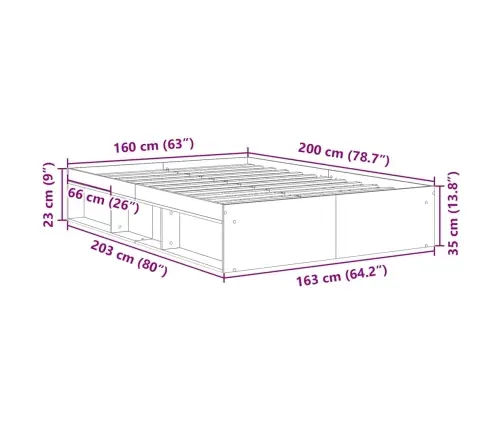 Gultas Rāmis, Betonpelēks, 160X200 Cm Vidaxl Gultas Rāmis, Betonpelēks, 160X200 Cm Vidaxl