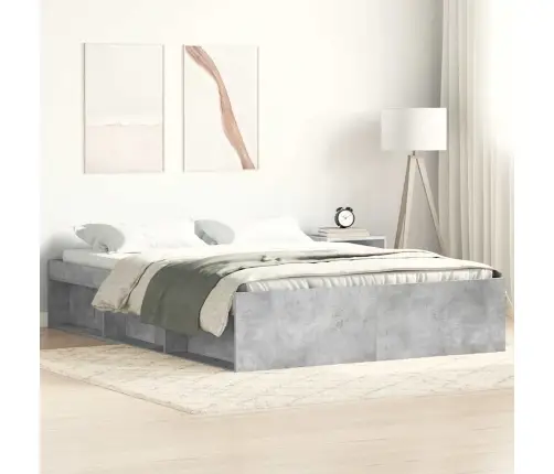 Gultas Rāmis, Betonpelēks, 160X200 Cm Vidaxl Gultas Rāmis, Betonpelēks, 160X200 Cm Vidaxl