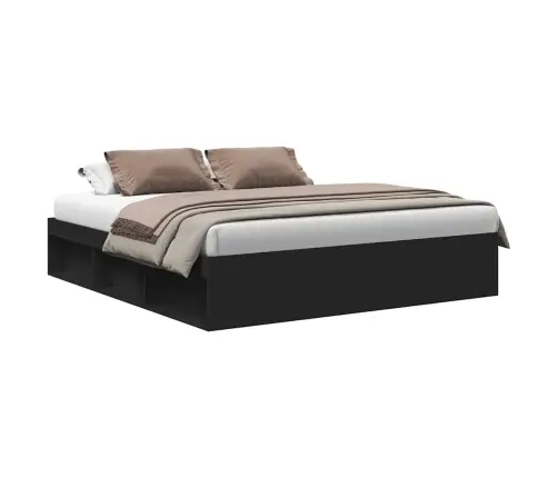 Gultas Rāmis, Melns, 180X200 Cm Vidaxl