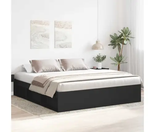 Gultas Rāmis, Melns, 180X200 Cm Vidaxl