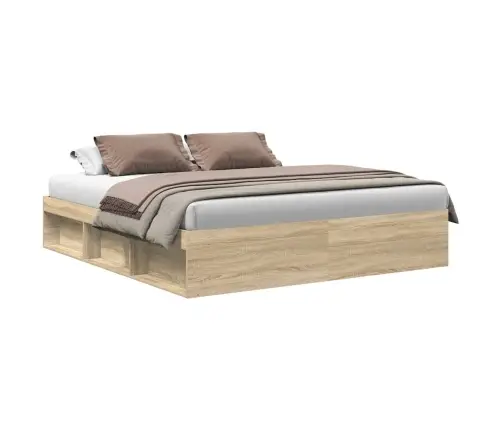 Gultas Rāmis, Ozolkoka Krāsa, 180X200 Cm Vidaxl