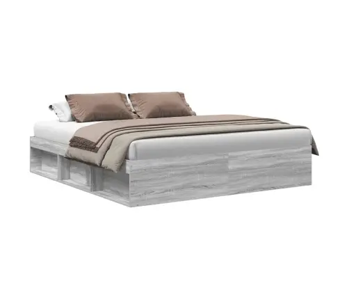 Gultas Rāmis, Pelēka Ozolkoka, 180X200 Cm Vidaxl