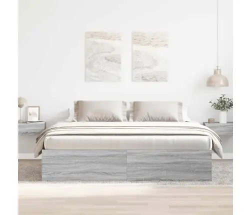 Gultas Rāmis, Pelēka Ozolkoka, 180X200 Cm Vidaxl