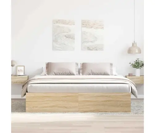 Gultas Rāmis, Ozolkoka Krāsā, 200X200 Cm Vidaxl