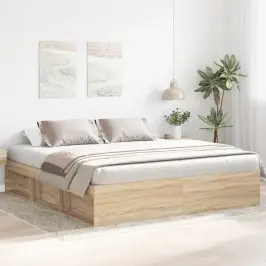 Gultas Rāmis, Ozolkoka Krāsā, 200X200 Cm Vidaxl Gultas Rāmis, Ozolkoka Krāsā, 200X200 Cm Vidaxl