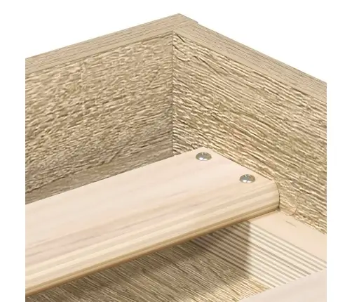 Lovos Rėmas, Sonoma Ąžuolo Spalvos, 120X190cm Mažas Dvivietis